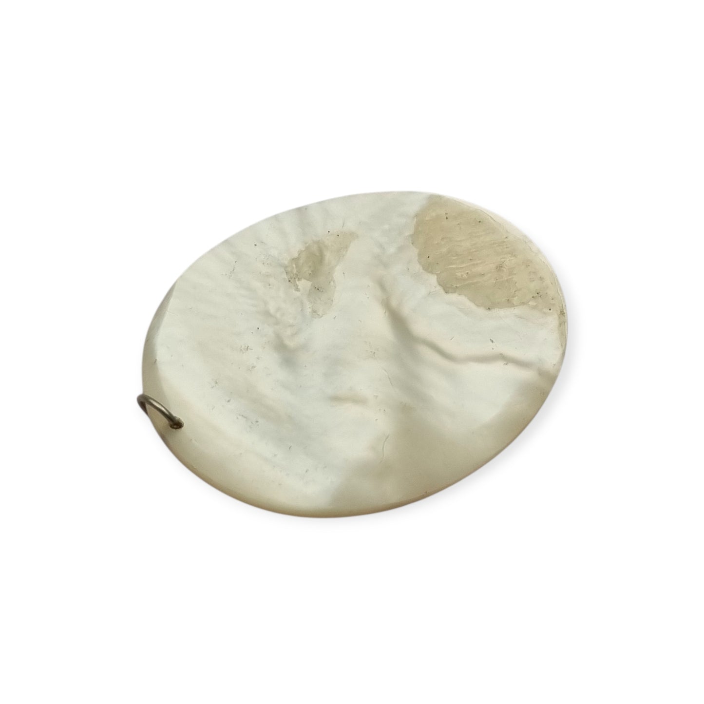 Contemporary carved mother-of-pearl pendant, 20th century, female profile in relief