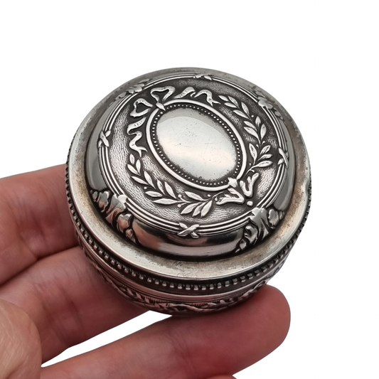 Caja Antigua francesa Belle Époque de plata, Robert Isral & Cie atribuida, ca. 1910