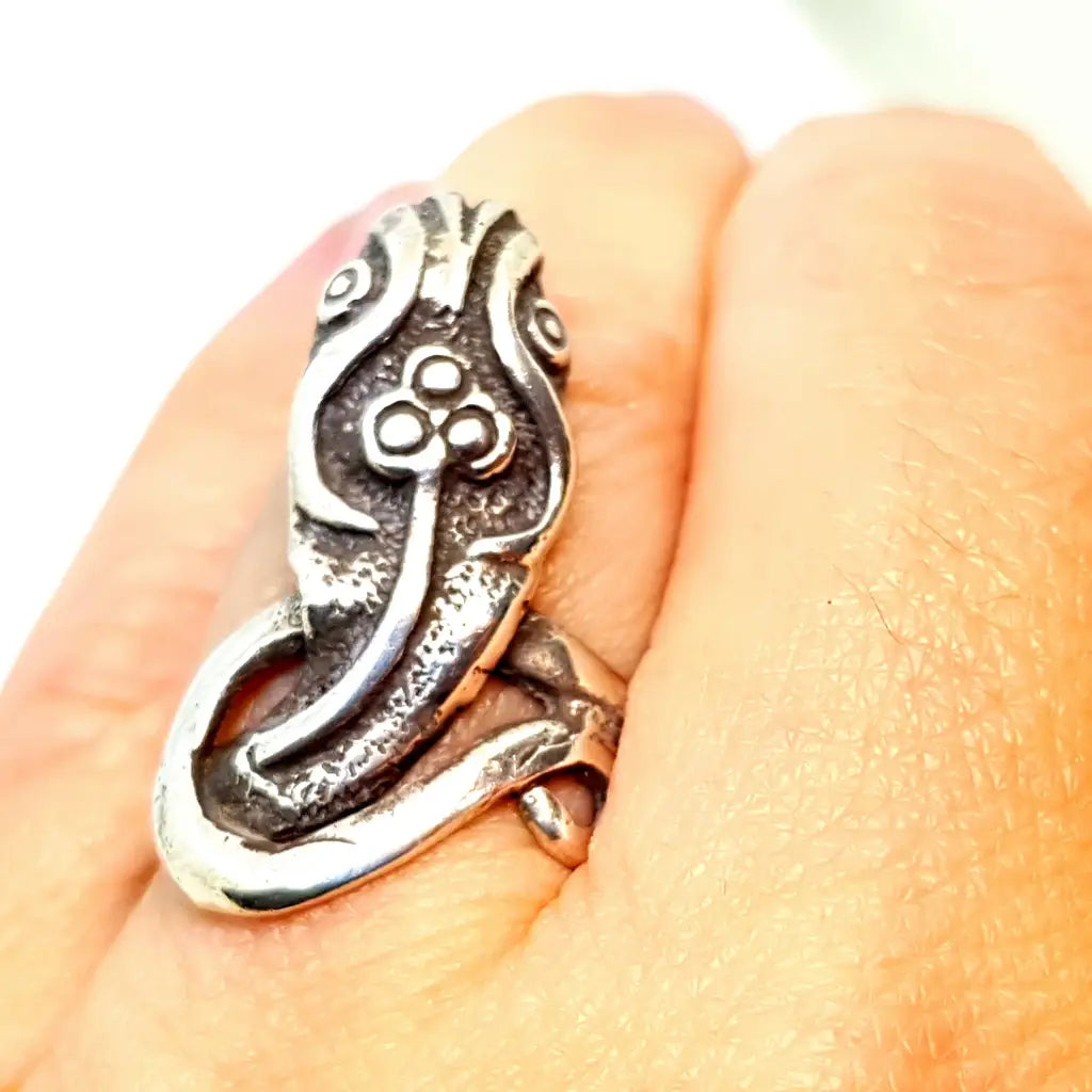 Anillo de serpiente plata de ley boho joyeria de serpiente para mujer anillo de LaBizarreSusu