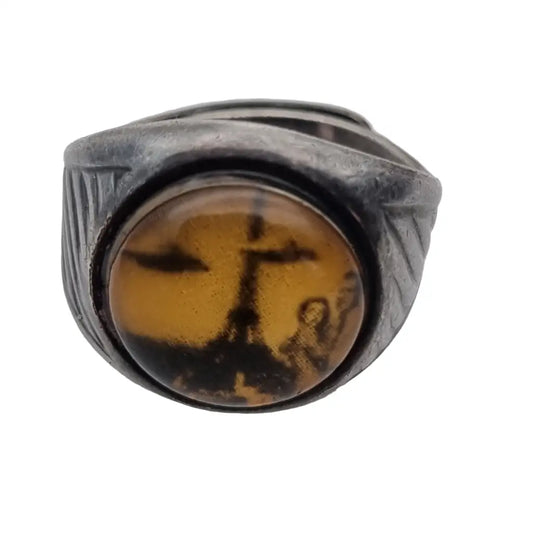 Anillo de winky +dutch con imagen dos enamorados en la torre eiffel parís.