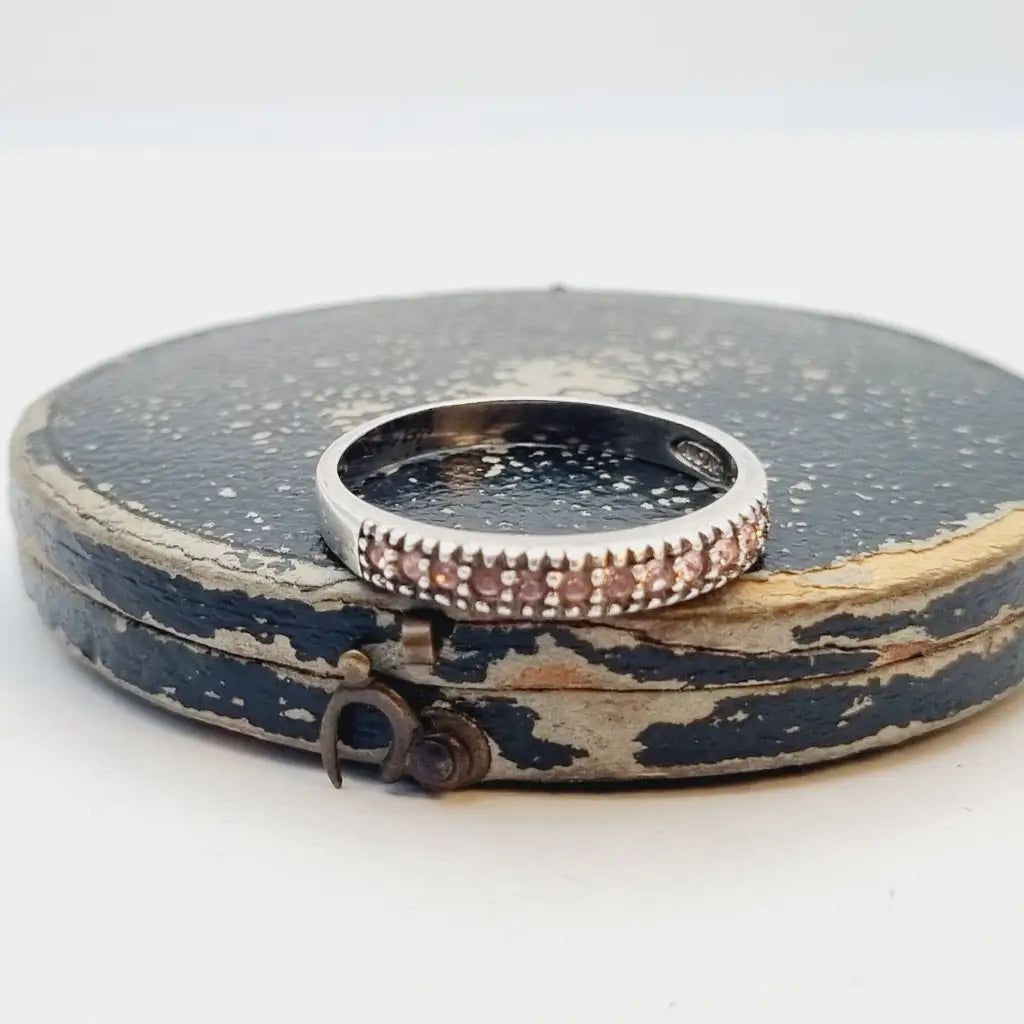 Anillo art déco vintage anillo rosa