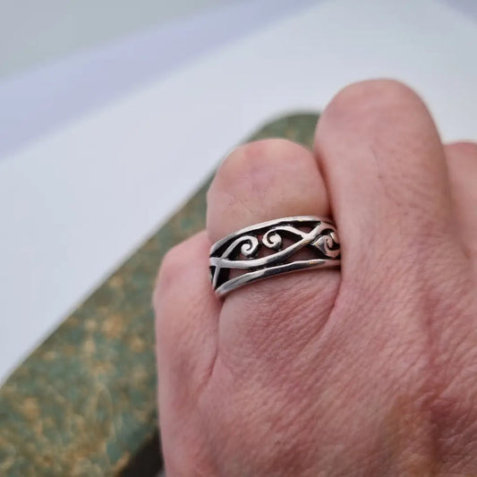 Anillo boho plata de ley anillo vintage joyería para mujer