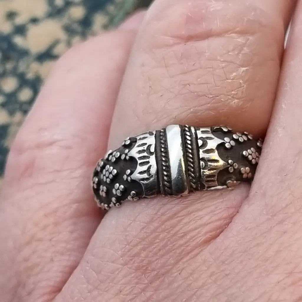 Anillo boho plata de ley anillo vintage joyería para mujer