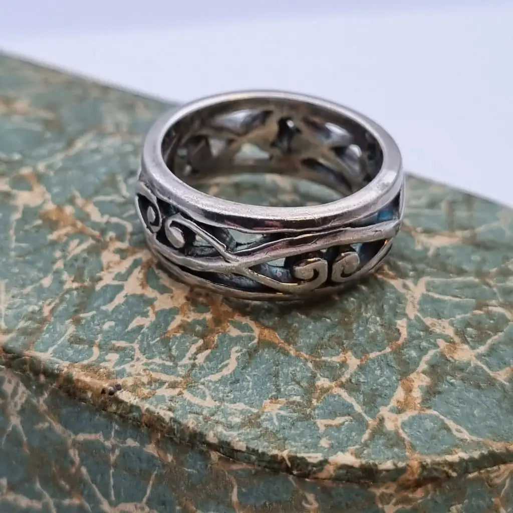 Anillo boho plata de ley anillo vintage joyería para mujer