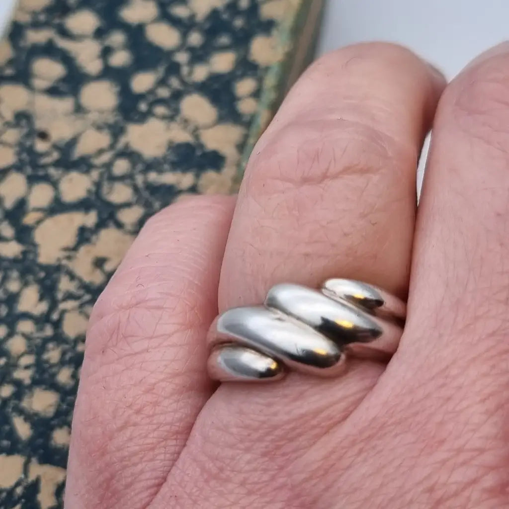 Anillo boho plata de ley anillo vintage joyería para mujer