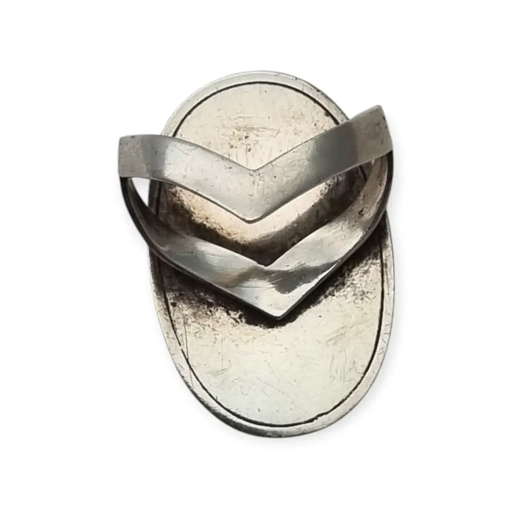 Anillo Boho vintage de plata con ágata negra ovalada bandas joyería