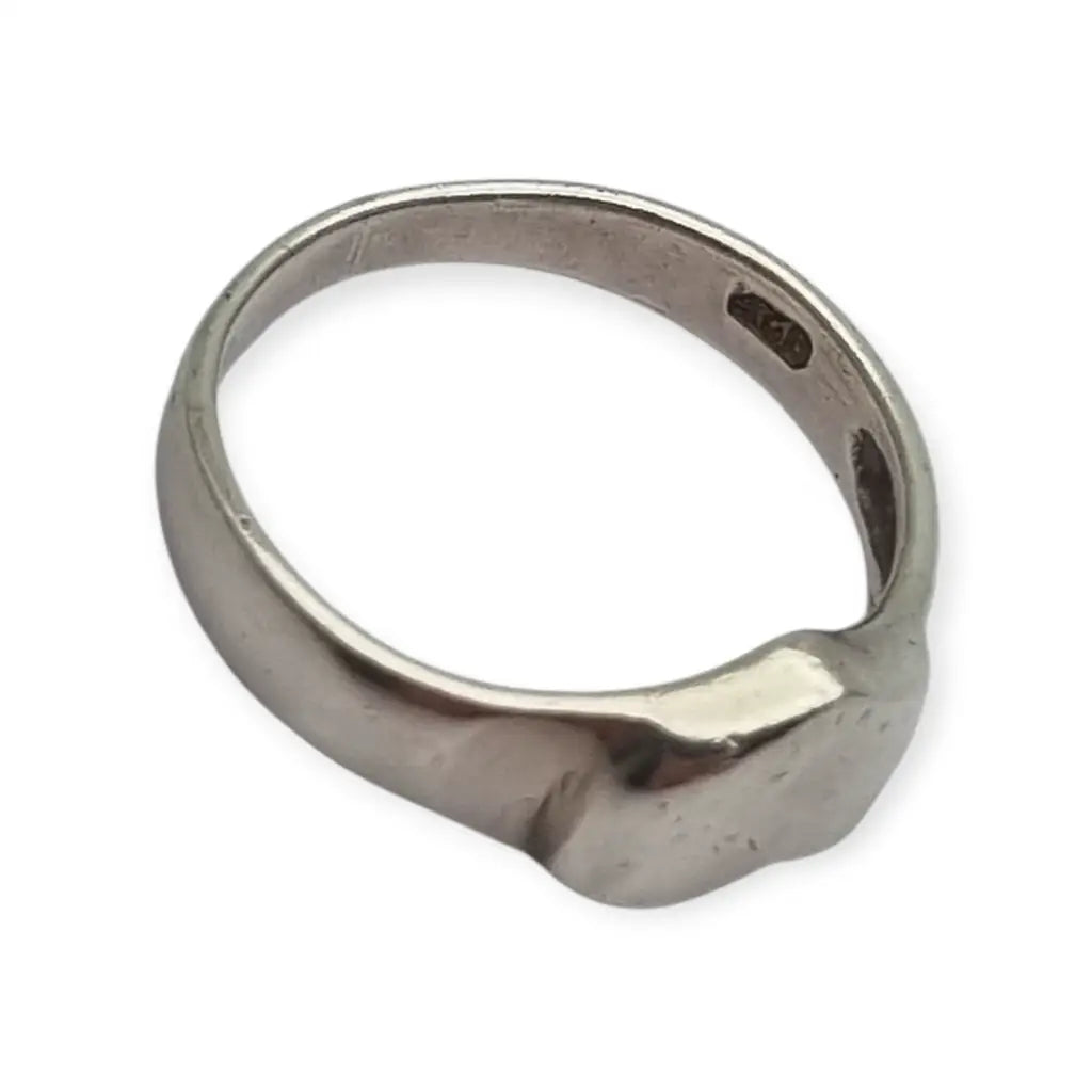 Anillo corazón en plata 925 de diseño minimalista vintage años 90 Joya