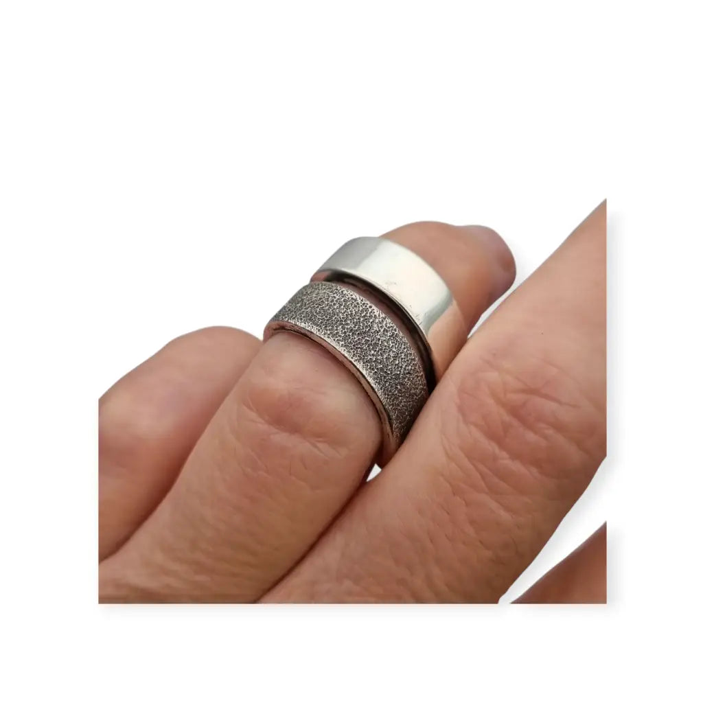 Anillo de plata 925 Pianegonda joyería italiana estilo vanguardista