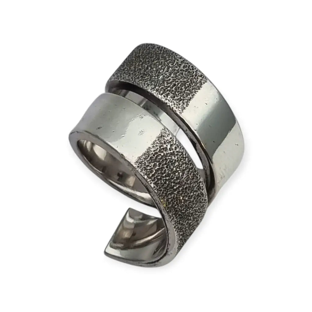 Anillo de plata 925 Pianegonda joyería italiana estilo vanguardista