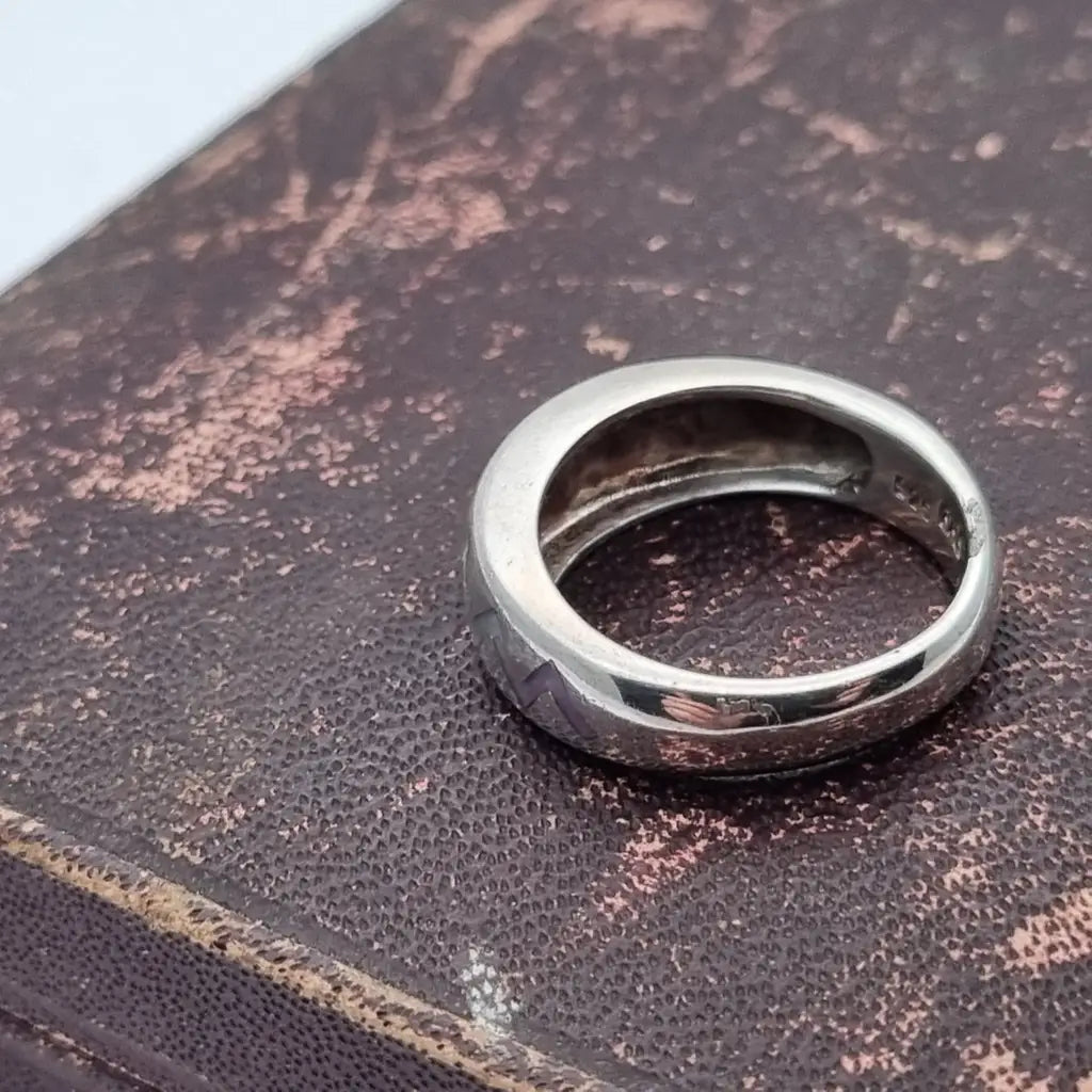 Anillo de plata vintage joyería esmalte anillo boho para mujer