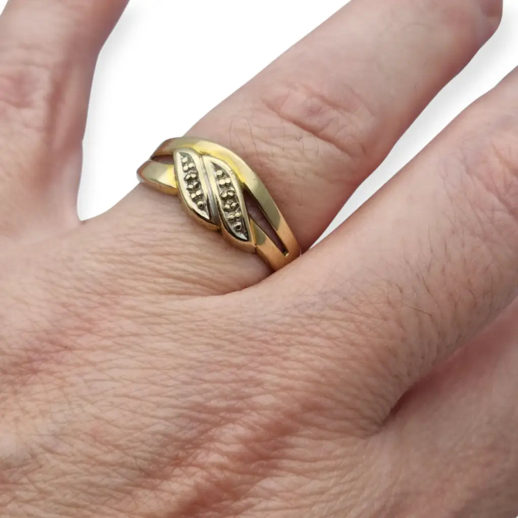 Anillo de oro mujer 8k joyería vintage regalos para ella 333 Circa 1950.