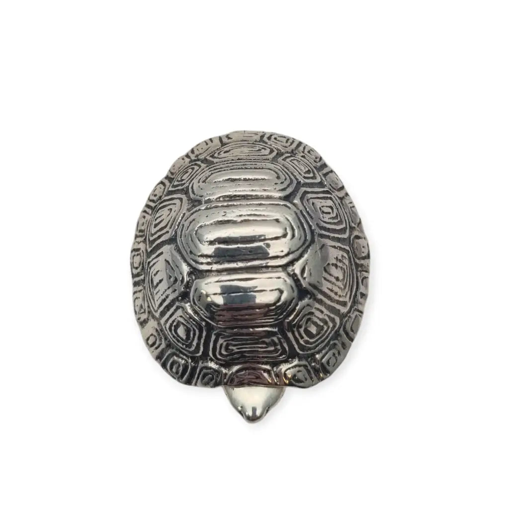 Antigua caja tortuga de plata esterlina miniauras colección Siglo XX.