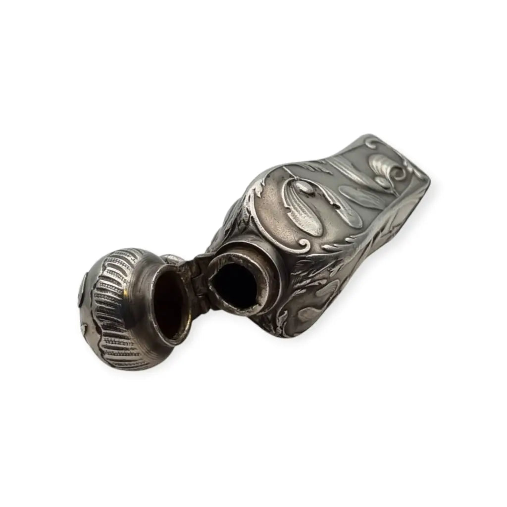 Antiguo perfumero de plata Art Nouveau Francia circa 1900 para coleccionistas.