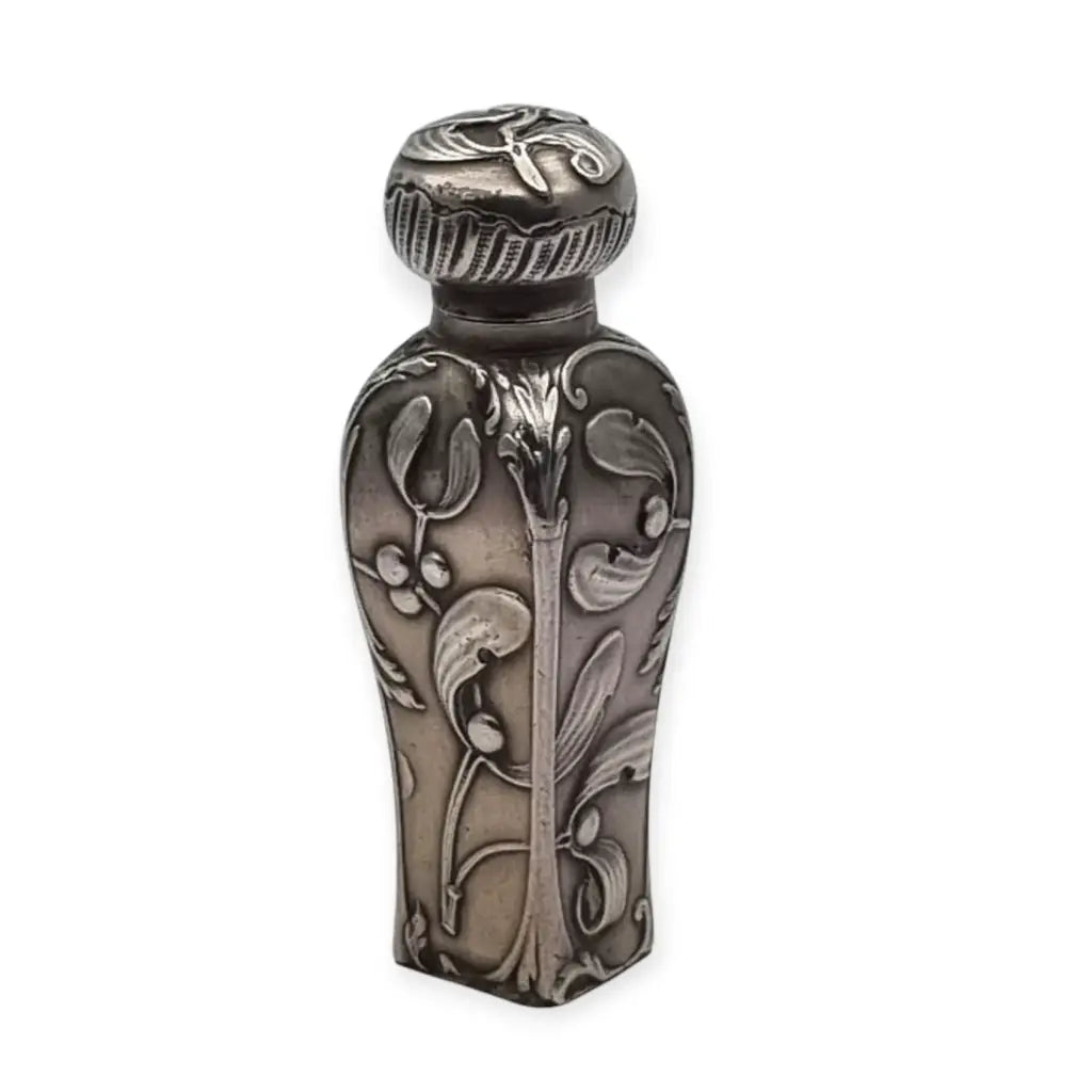 Antiguo perfumero de plata Art Nouveau Francia circa 1900 para coleccionistas.