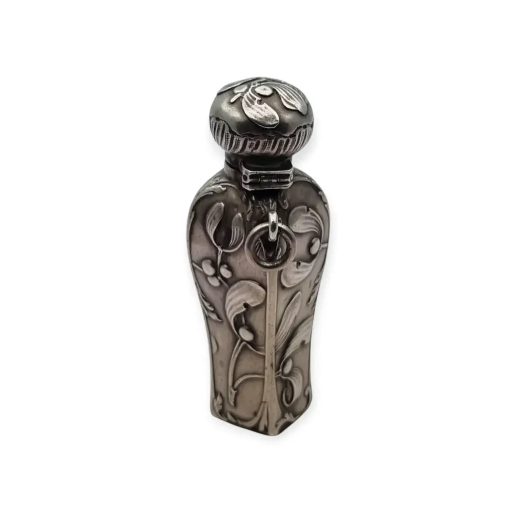 Antiguo perfumero de plata Art Nouveau Francia circa 1900 para coleccionistas.