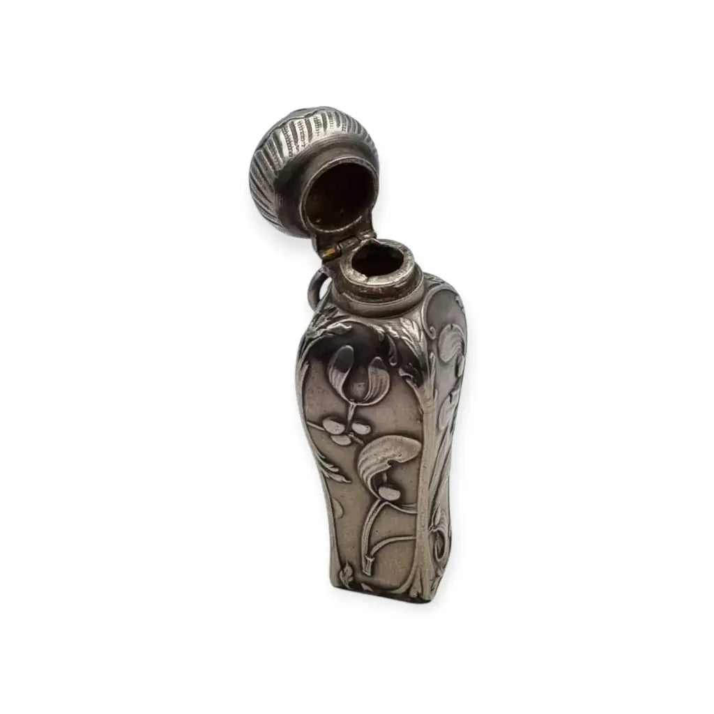 Antiguo perfumero de plata Art Nouveau Francia circa 1900 para coleccionistas.