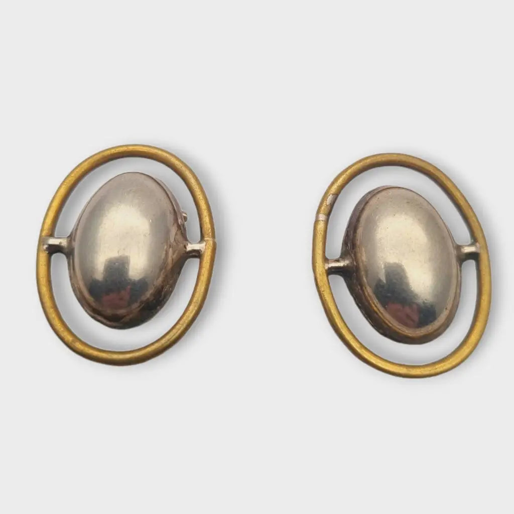 Aretes de plata mexicana 925 aretes clip ovalado TB 154 combinados