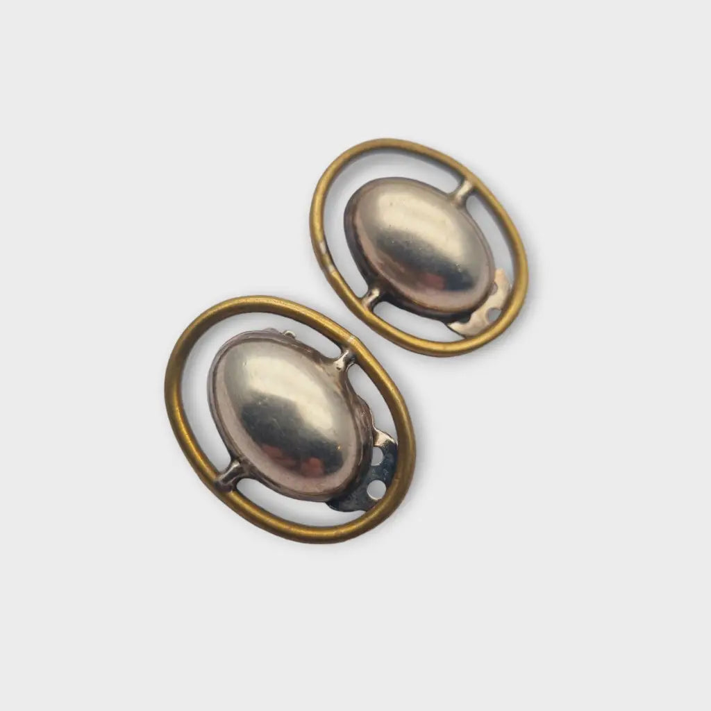 Aretes de plata mexicana 925 aretes clip ovalado TB 154 combinados