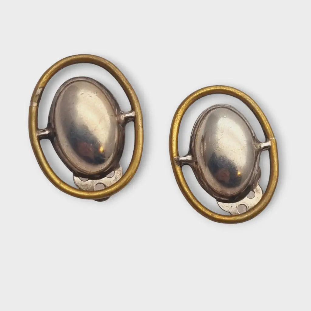 Aretes de plata mexicana 925 aretes clip ovalado TB 154 combinados
