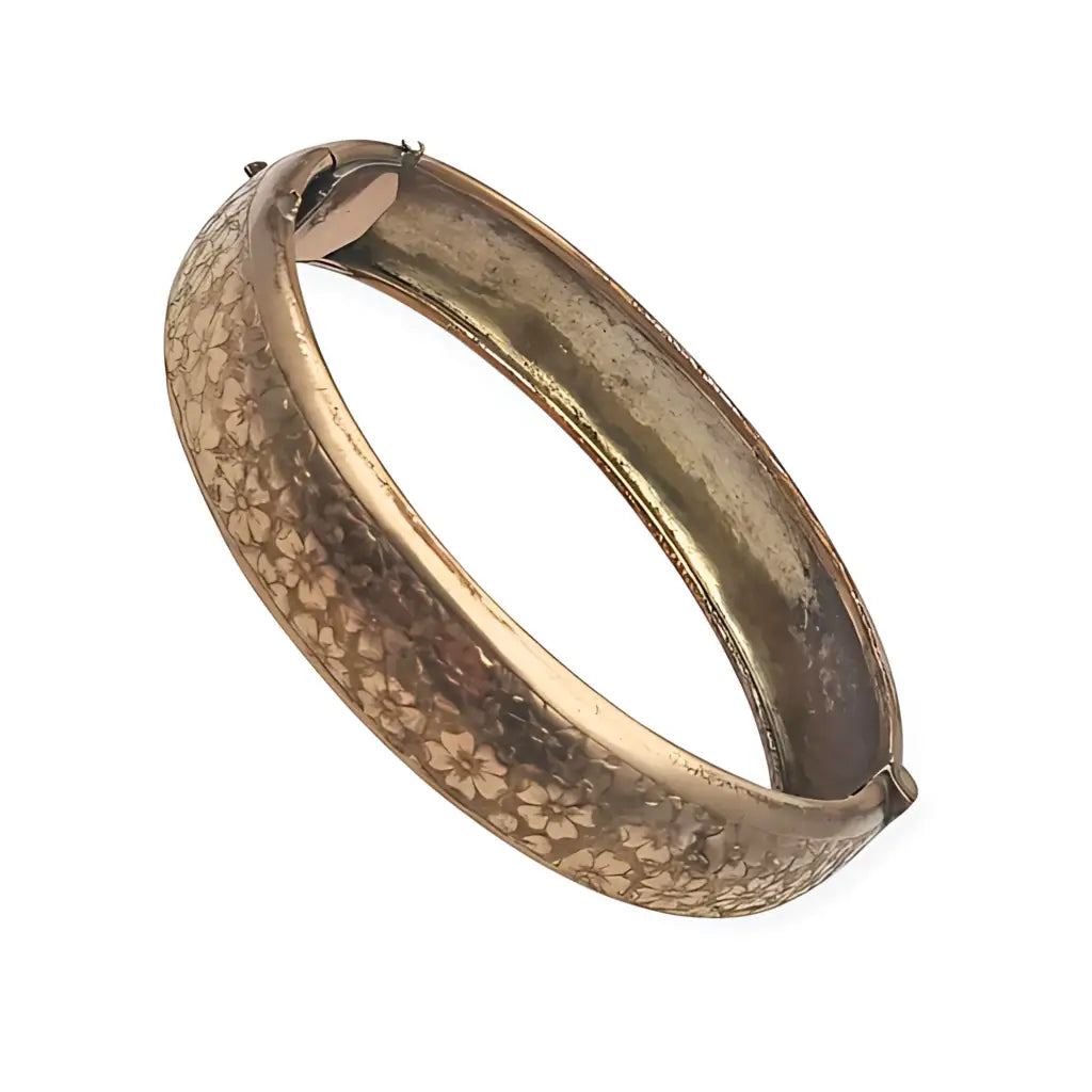 Brazalete floral Art Nouveau dorado de Kollmar & Jourdan Alemania década