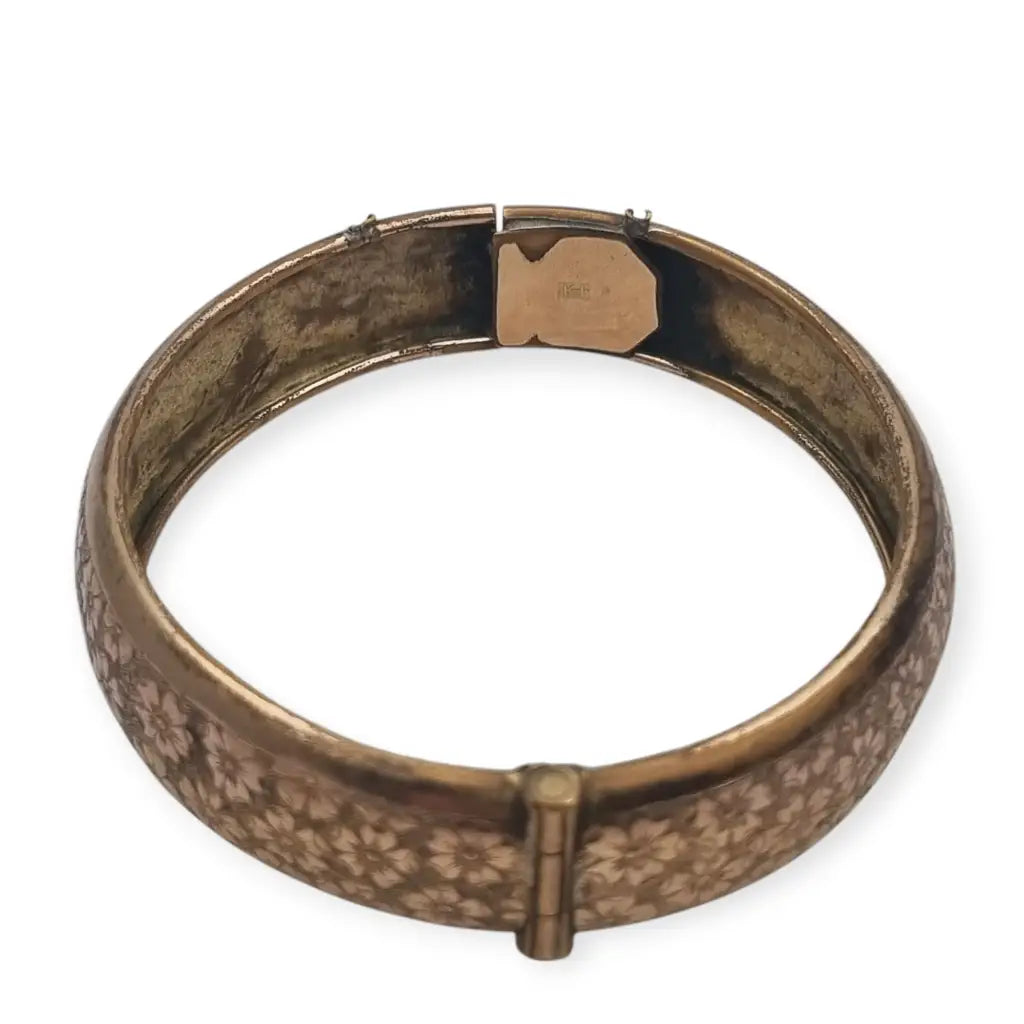 Brazalete floral Art Nouveau dorado de Kollmar & Jourdan Alemania década