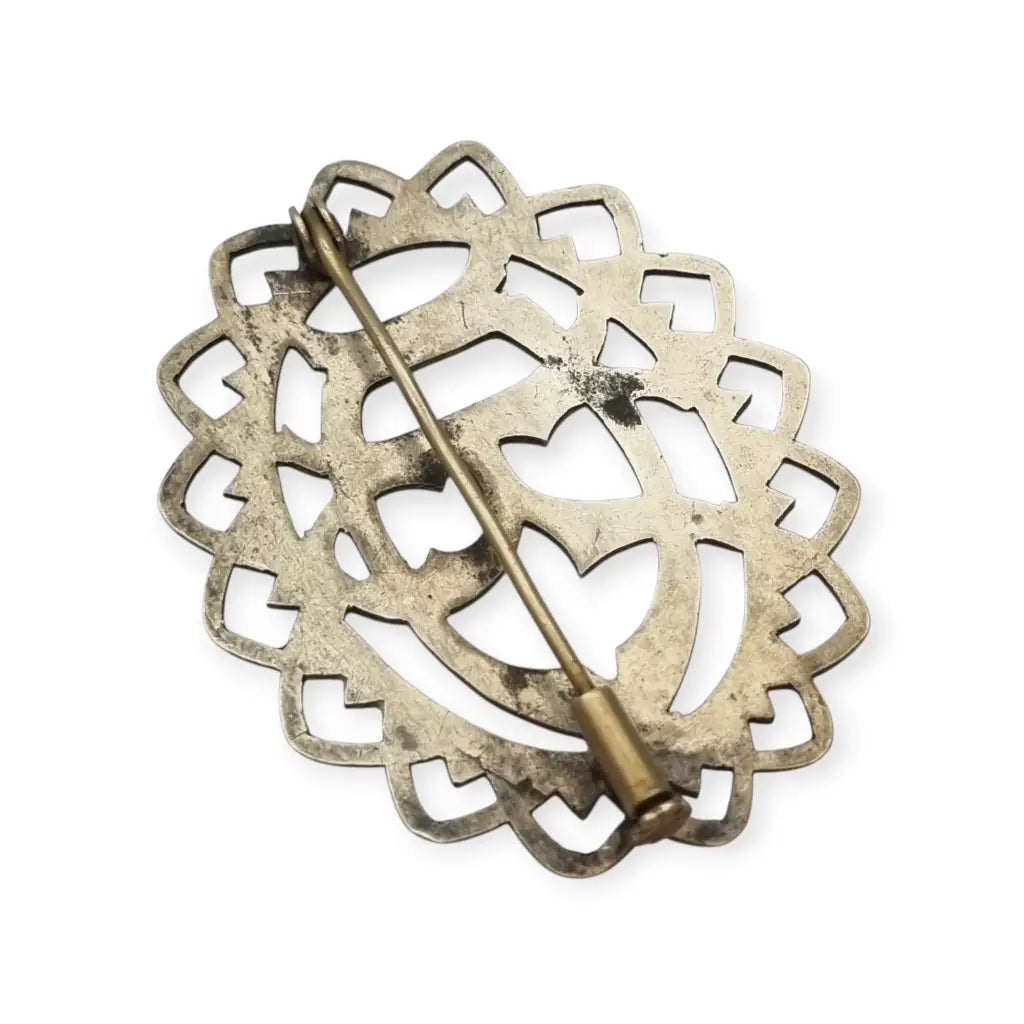 Broche antiguo iniciales “DR” o ’RD’ calado en plata Circa 1940. LaBizarreSusu