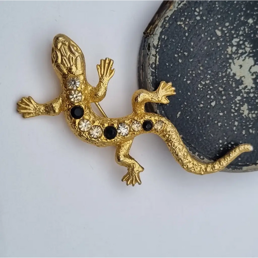 Broche de lagarto vintage broche diseño original. Años 80.