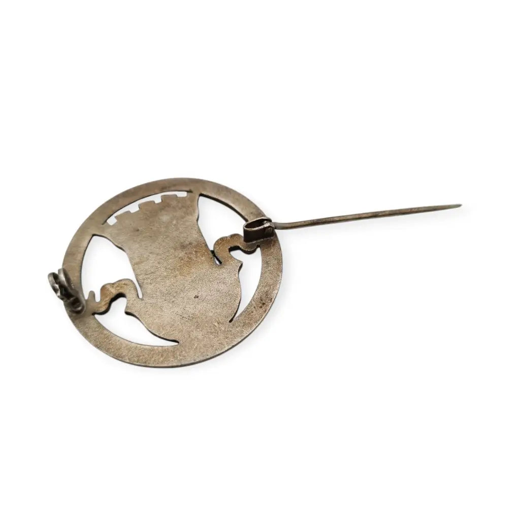 Broche de Plata con Escudo Leiria Portugal Diseño Heráldico