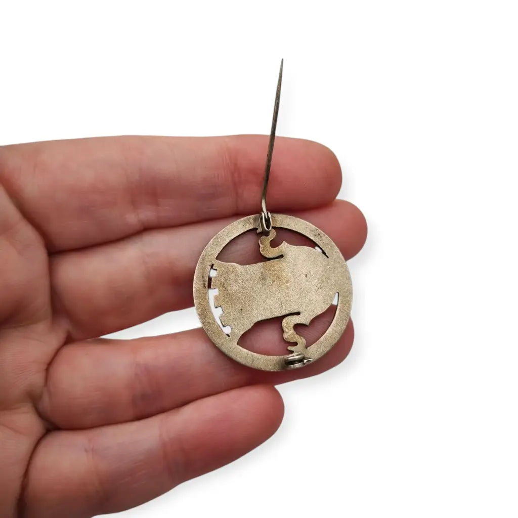 Broche de Plata con Escudo Leiria Portugal Diseño Heráldico