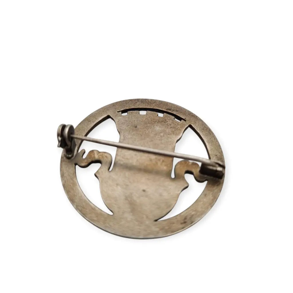 Broche de Plata con Escudo Leiria Portugal Diseño Heráldico
