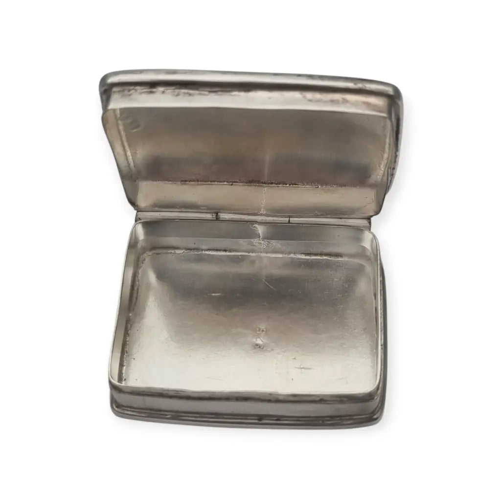 Caja rectangular de plata 925 grabada a mano pastillero vintage circa 1990.