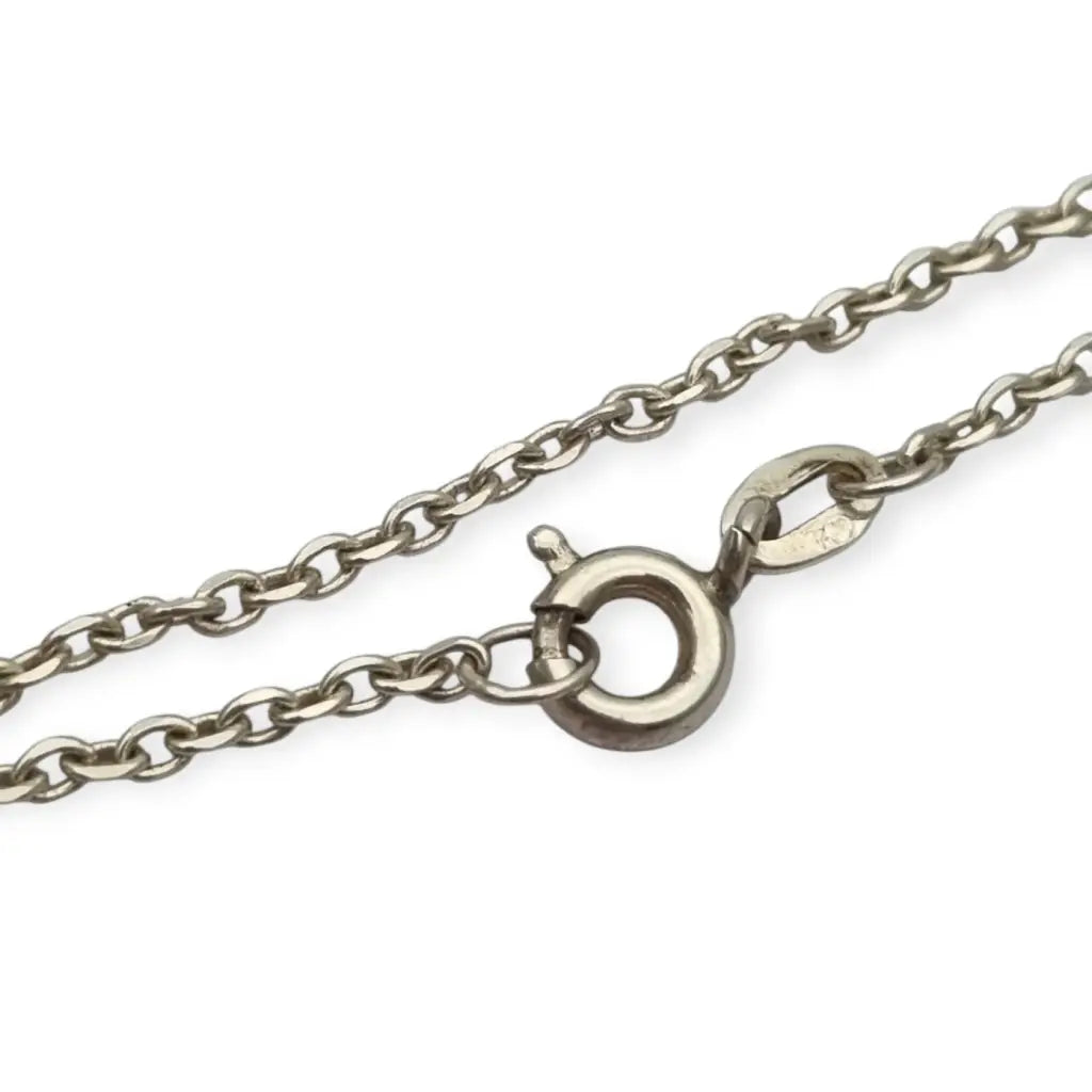 Colgante Belle Époque en plata 800 con cristal rosa y blanco diseño calado