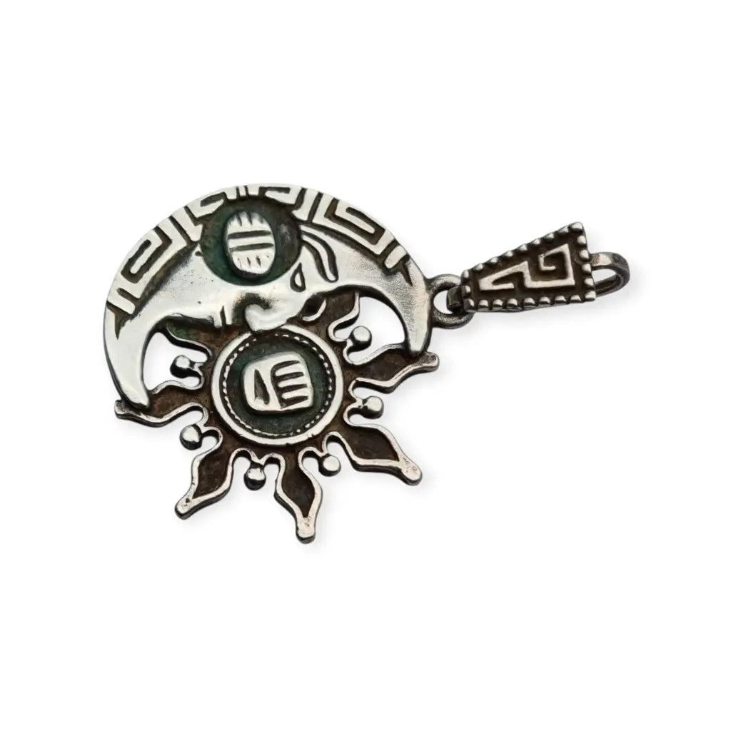 Colgante mexicano de sol y luna en plata maya 925 modelo MM 229 TASMAN