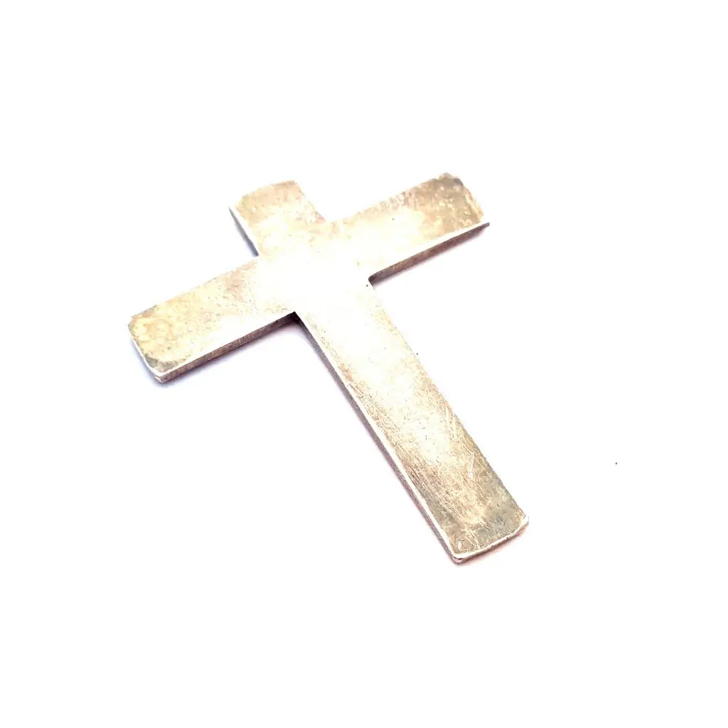 Cruz de plata. Joyería religiosa. Plata 925 collar cruz vintage Nazarenus.