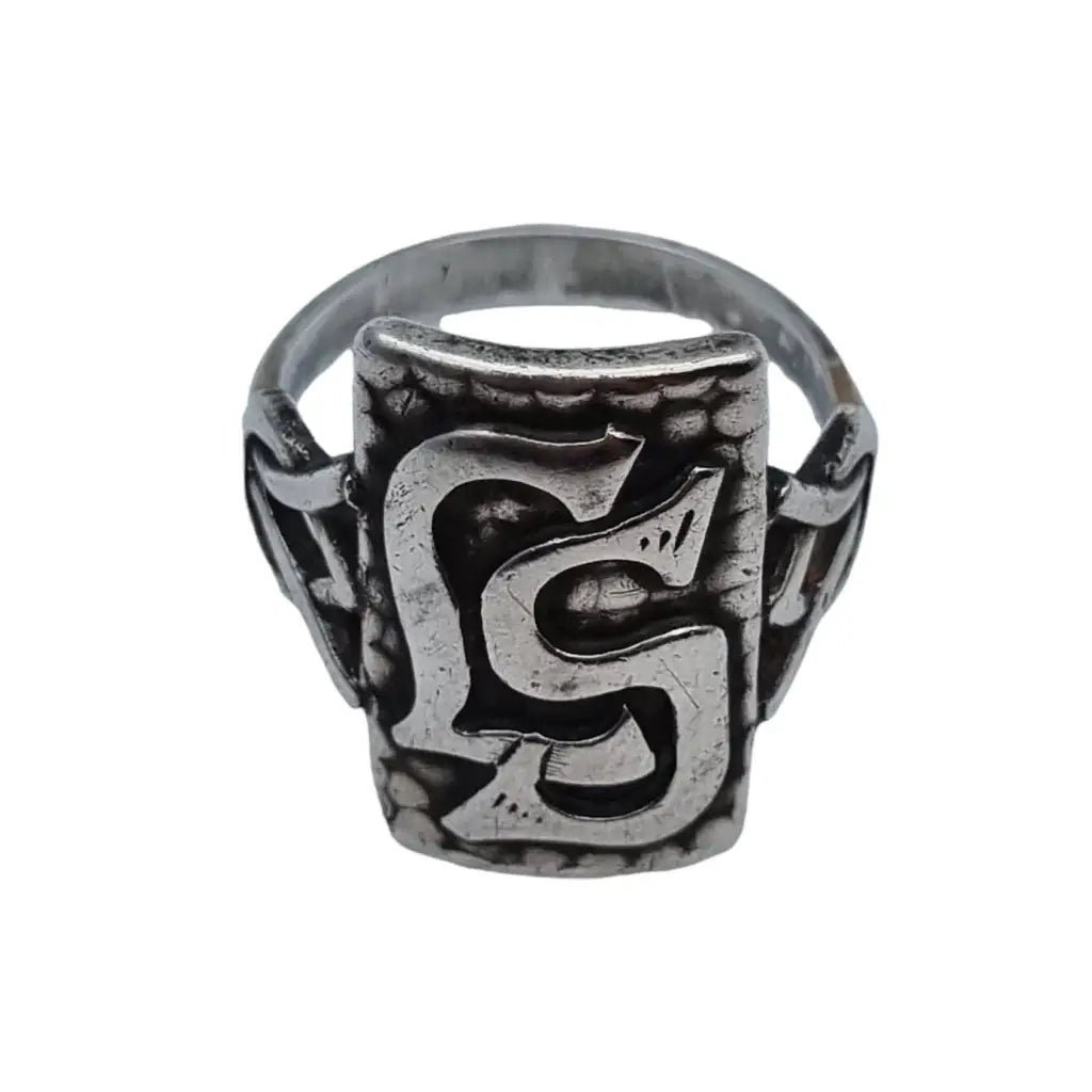 Anillo inicial plata de ley para hombre handarbeit alemania anillo letra.