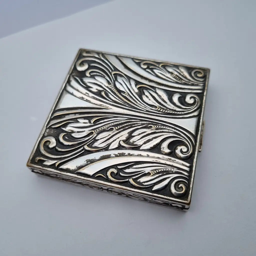 Estuche Vintage Evans tono plateado Art Nouveau para Mujer Cajas