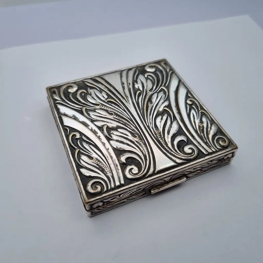 Estuche Vintage Evans tono plateado Art Nouveau para Mujer Cajas