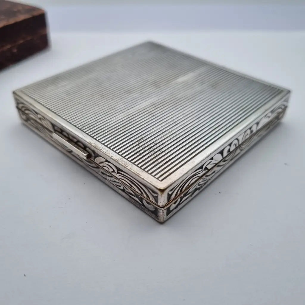 Estuche Vintage Evans tono plateado Art Nouveau para Mujer Cajas