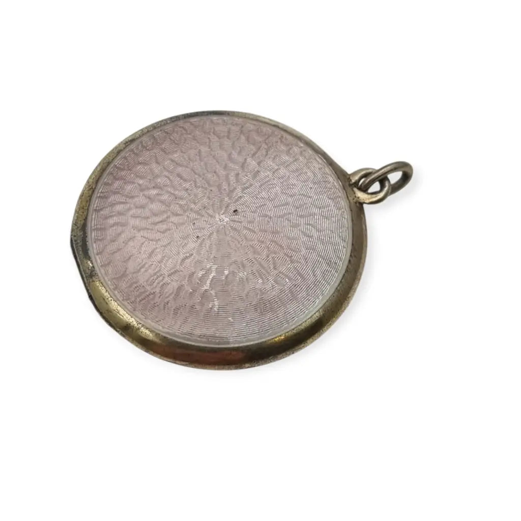 Guardapelo F.B.E Genève Art Nouveau en plata 935 esmaltada de elefante