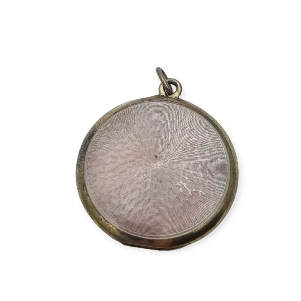 Guardapelo F.B.E Genève Art Nouveau en plata 935 esmaltada de elefante