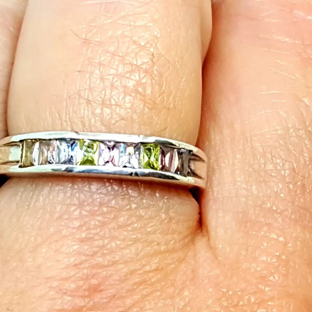 Anillo de plata con circón anillo promesa compromiso.