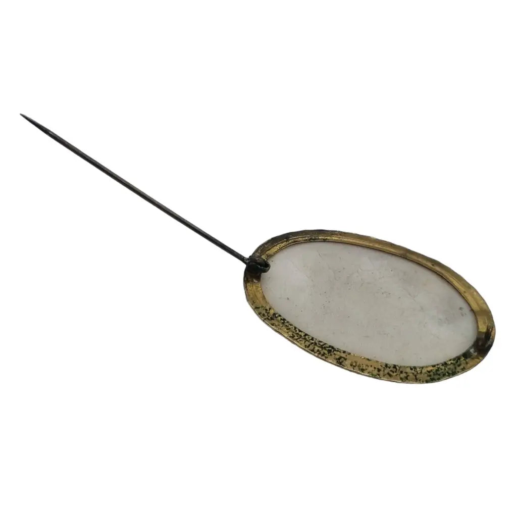 Broche de flor celuloide tallado para mujer ramo floral pasador antiguo.