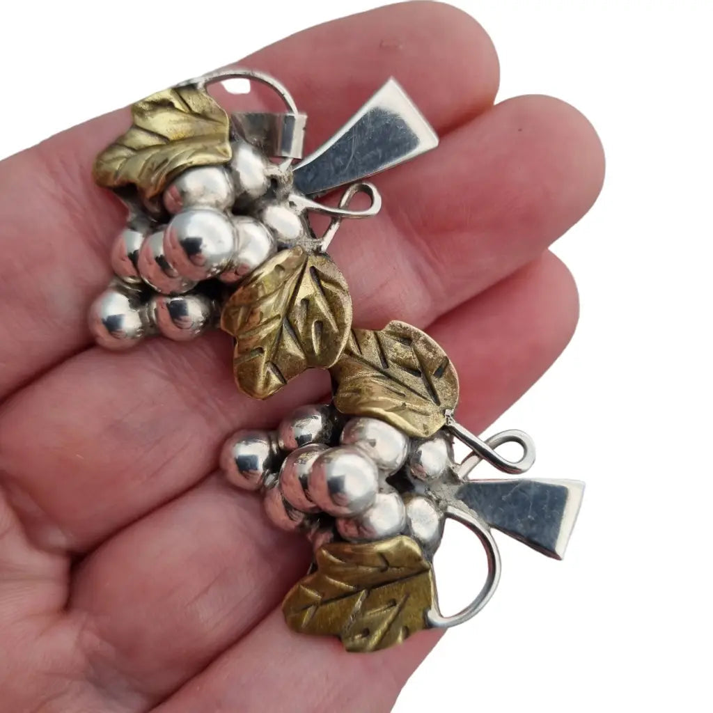 Pendientes de racimo uvas plata méxico para mujer joya boho.