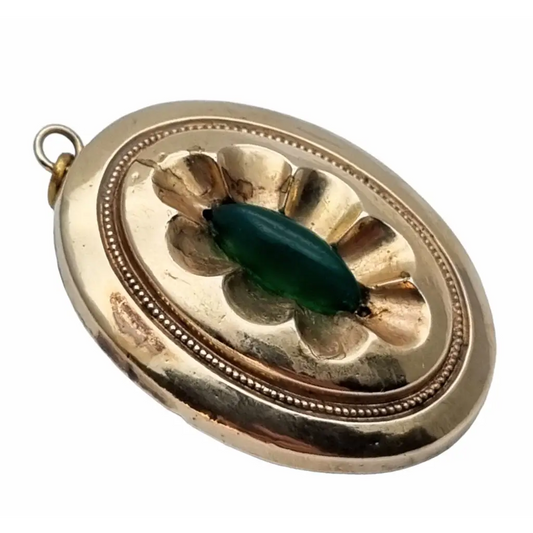 Medallón victoriano de oro medallón plata 925 portafotos colgante