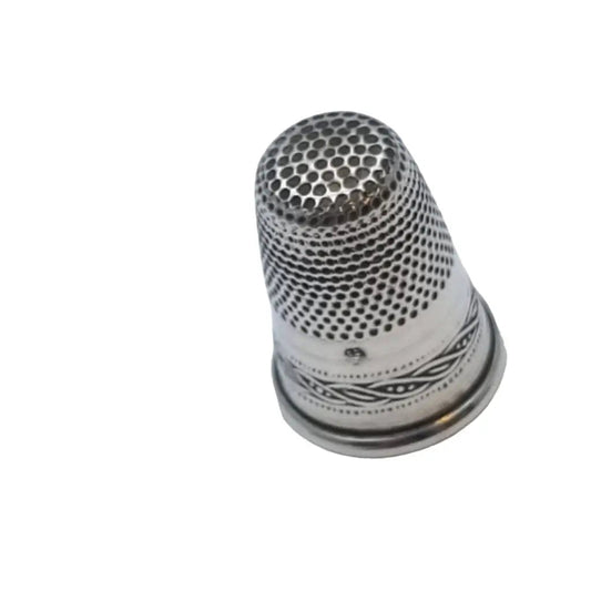 Dedal de plata dedal perforado vintage colección dedales costura