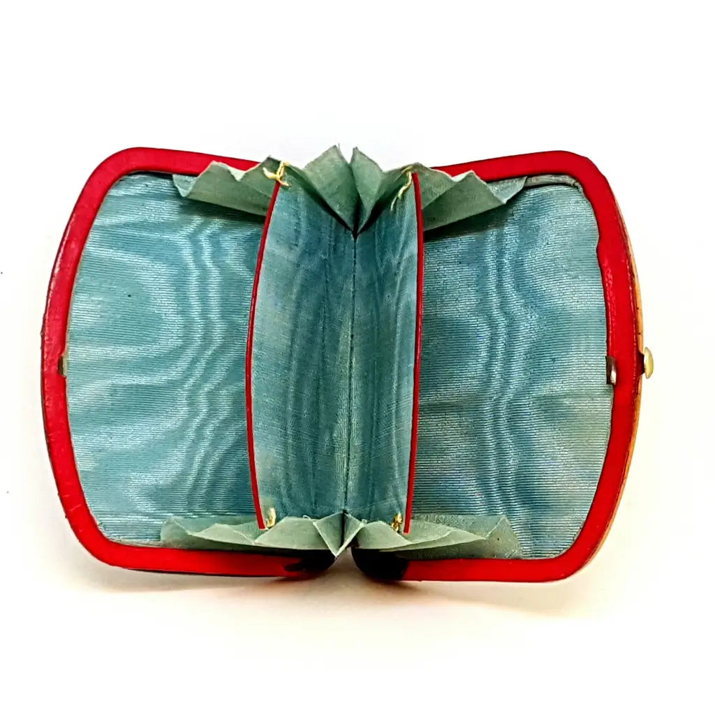Monedero antiguo Victoriano de plata calada y nácar XIX pieza colección.