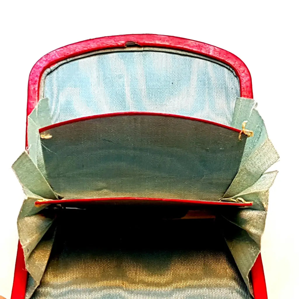 Monedero antiguo Victoriano de plata calada y nácar XIX pieza colección.