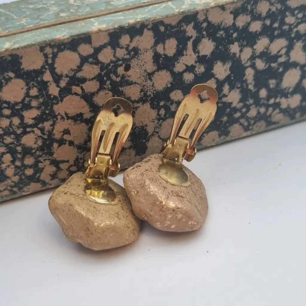 Pendientes de roca NOS Jewelry para mujer pendientes vintage con clip