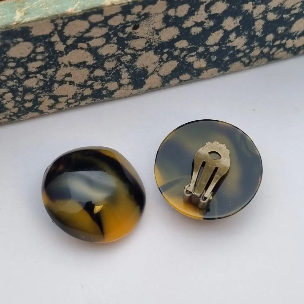 Pendientes vintage NOS de plástico redondos grandes los 80