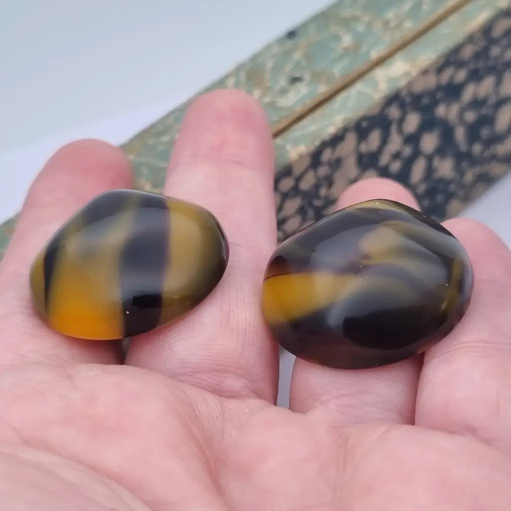 Pendientes vintage NOS de plástico redondos grandes los 80